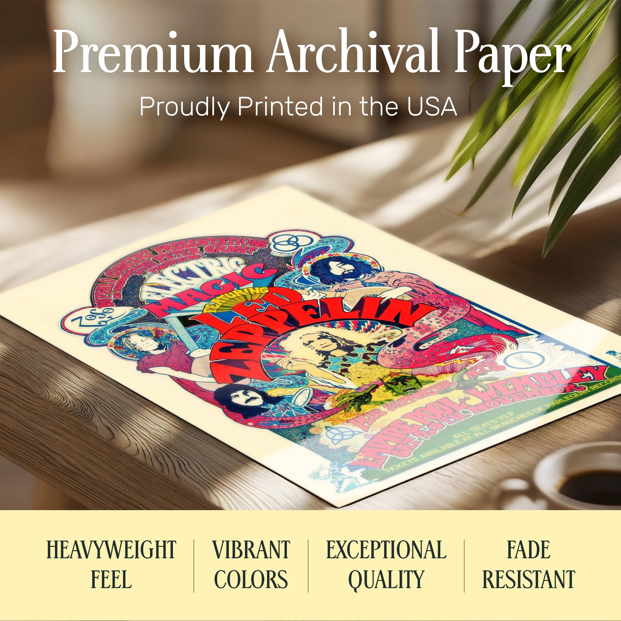 Amazon.com: Vintage Led Zeppelin Concert Poster 11x14