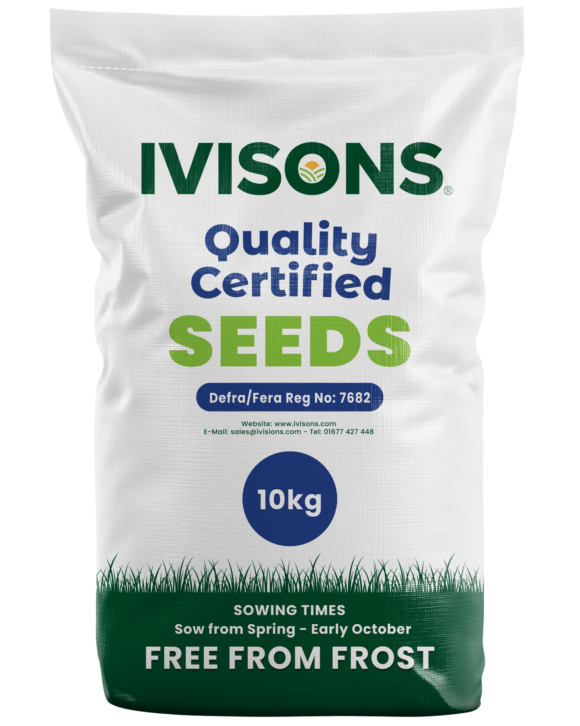 Ivisons 10 Kg Premiership Lawn Seed Football Pitch Grass Seed Super Hard Wearing Seeds