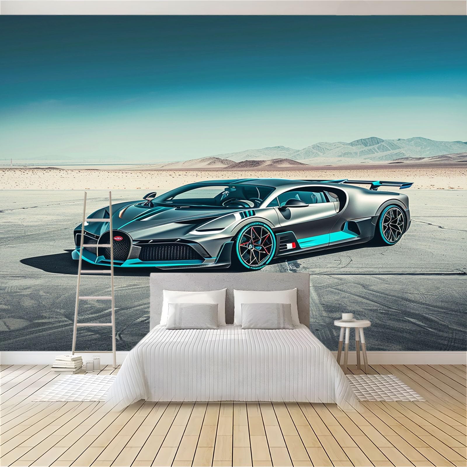 Générique Papier Peint Panoramique Paysage De Voiture De Sport 300 x 210 cm Poster Geant Mural 3D, Tapisserie Photo Peinture Murale, Papier Peint Intissé Fresque pour Salon Chambre Toile Fond TV