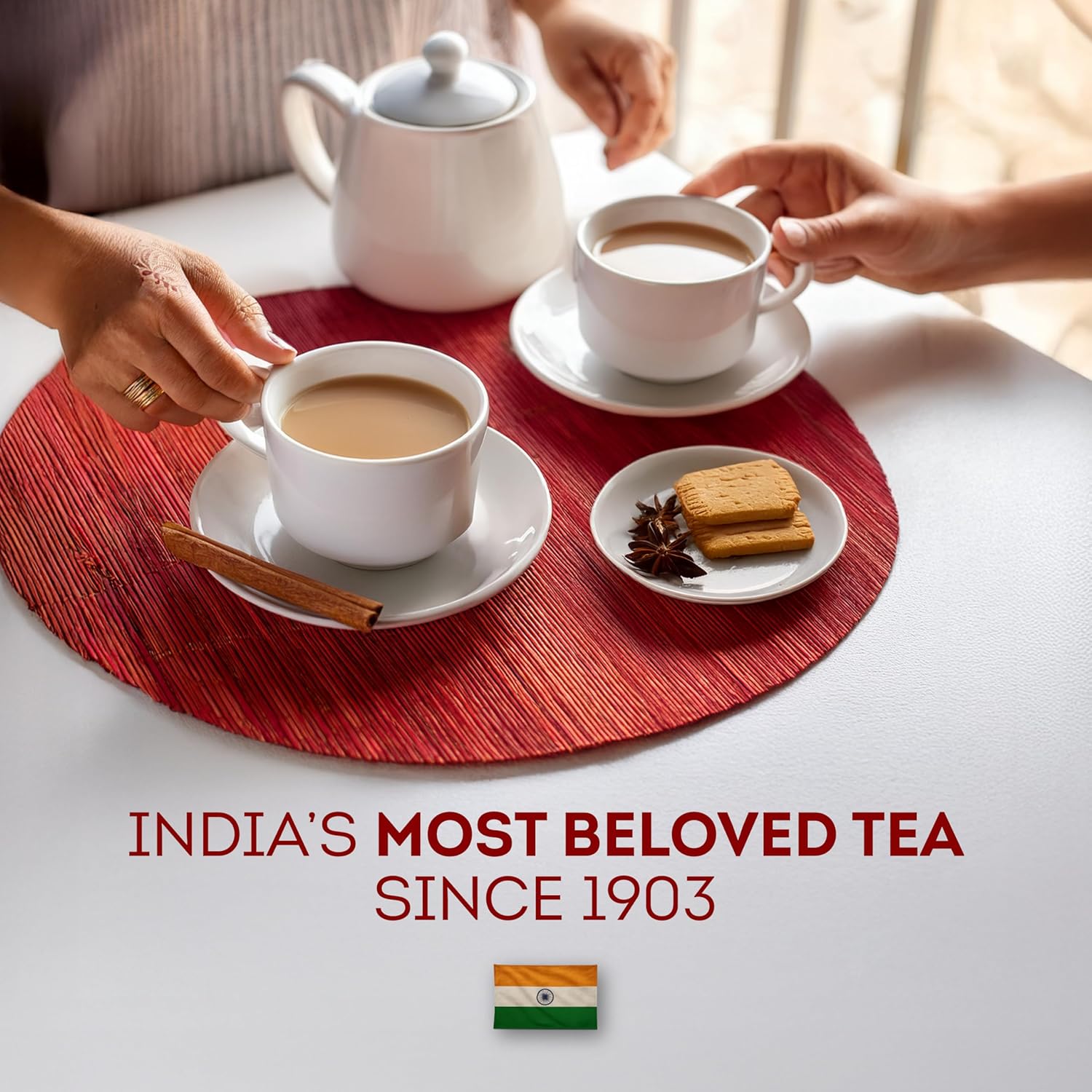 Red Label Tea | Loose Tea | Premium Brooke Bond | Black Tea | Indian Chai | Rich & Refreshing Flavor | Compatible for Chai | 450 Grams (Pack of 1) - Image 4