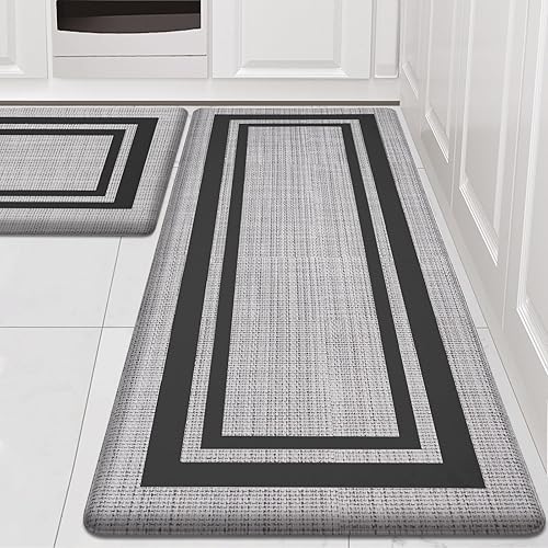 Tapete de cocina antifatiga, tapete acolchado cómodo de 12 pulgada de grosor, alfombras de cocina antideslizantes y tapetes de cocina impermeables
