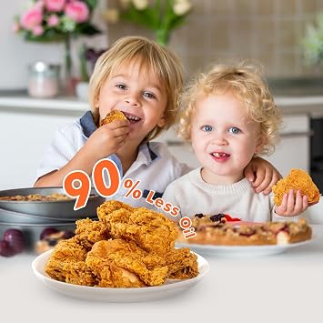Kitchen in the box 32QT Extra Large Air Fryer Toaster Oven Combo, 21-in-1 Countertop Convection Toaster Oven with Rotisserie and Dehydrate, 6 Accessories, 1800W Dual Cook Preset (Black)