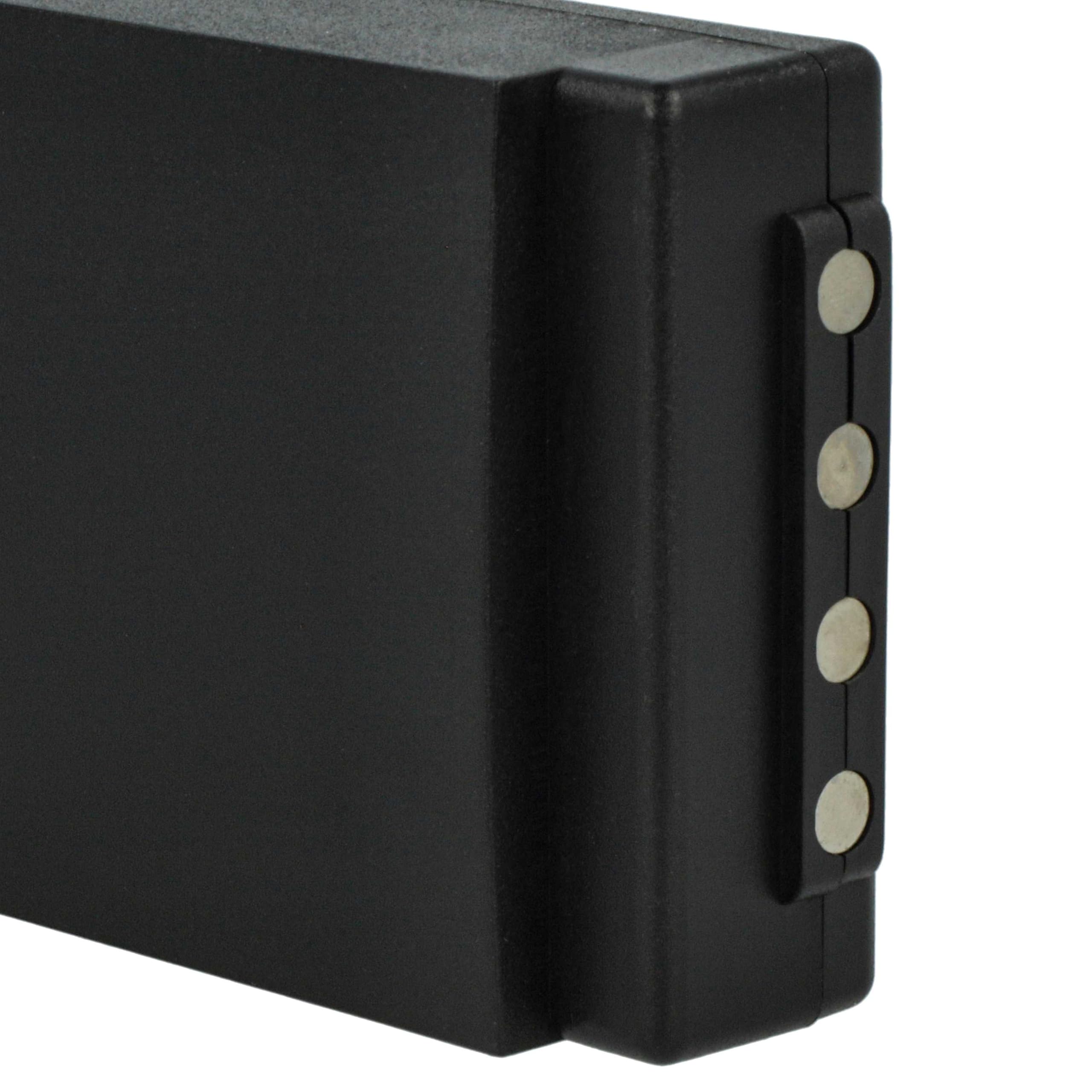 vhbw 5X batería Compatible con Putzmeister Linus 6, Technos Mando a Distancia Industrial (2000 mAh, 6 V, NiMH) - Negro