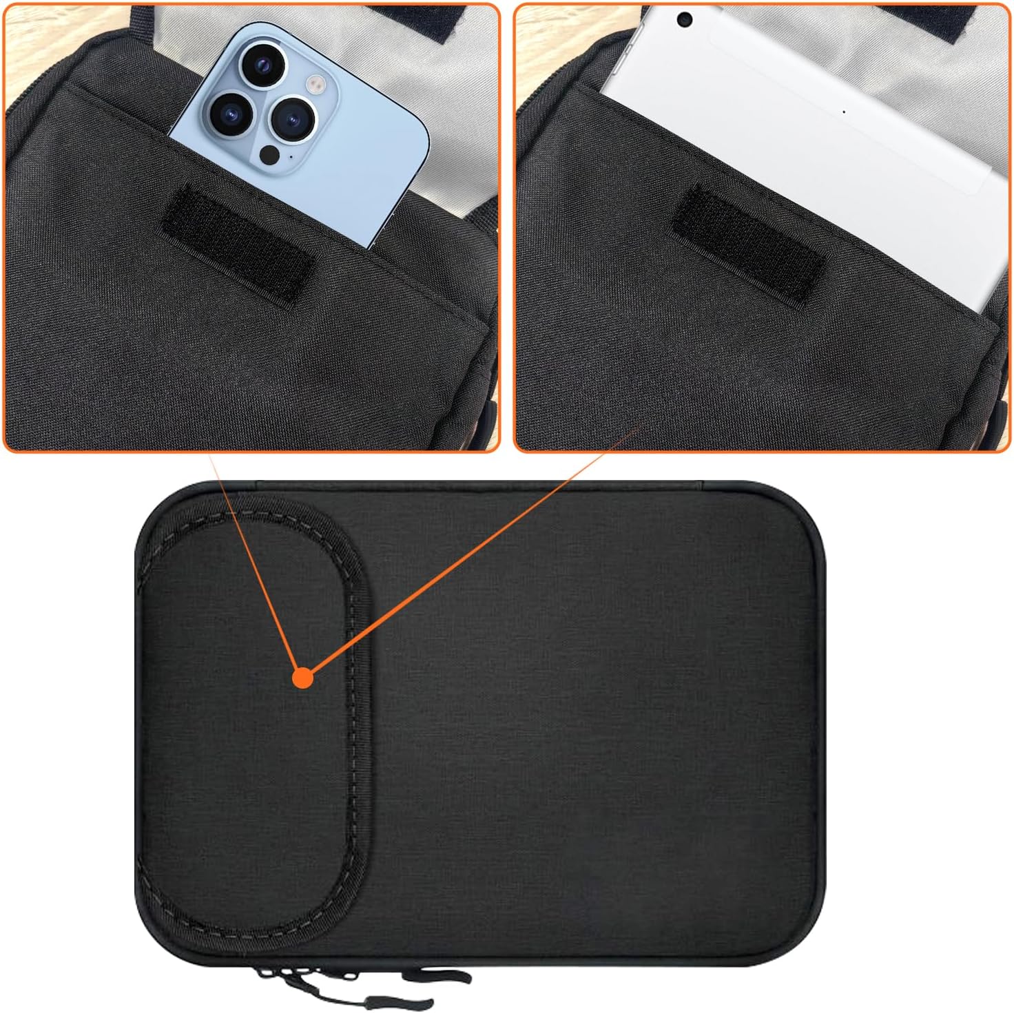 Travel Cable Organizer Bag, T TERSELY Travel Gadget Cables Electronics Accessories Organizer Bag,Portable Tech Gear Phone Accessories Carrying Storage Case Bag for Headphone Earphone USB (Black)