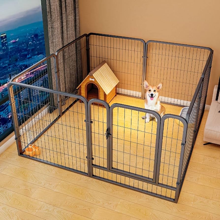 ペットサークル 折りたたみ式 ペットフェンス 扉付き 80cm