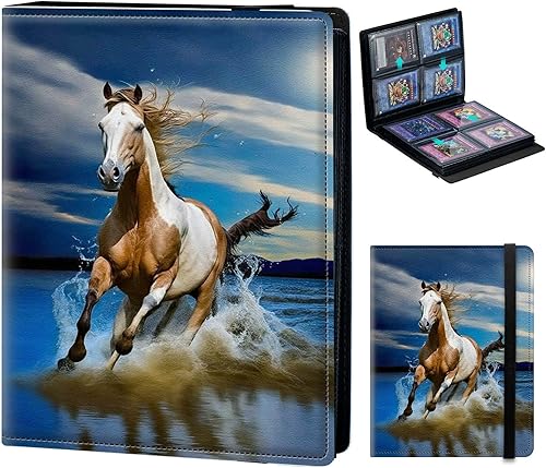 Miniatura 26 de Carpeta de tarjetas para Pokemon Mtg Yugioh TCG Béisbol Deportes Tarjetas de intercambio Libro Carpeta de 4 bolsillos de carga lateral 2160 Tarjetas