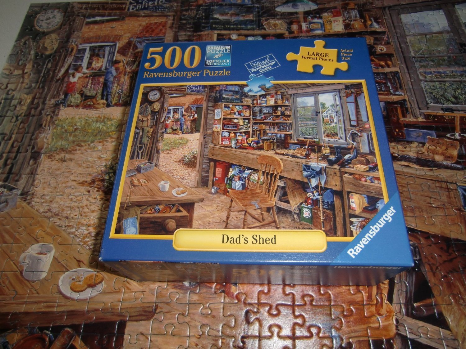 Ravensburger Dad's Shed | 500-Piece Large Format Jigsaw Puzzle | Unique Softclick Technology | Ideal for Adults and Kids - Image 6
