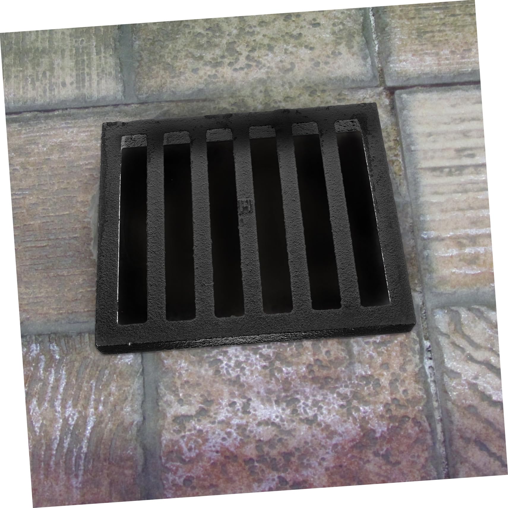 Operitacx Tapa de Desagüe de Suelo Cuadrada de Hierro Negro Colador Que Previene Obstrucciones y Asegura Flujo de Agua Suave para Baño y Cocina