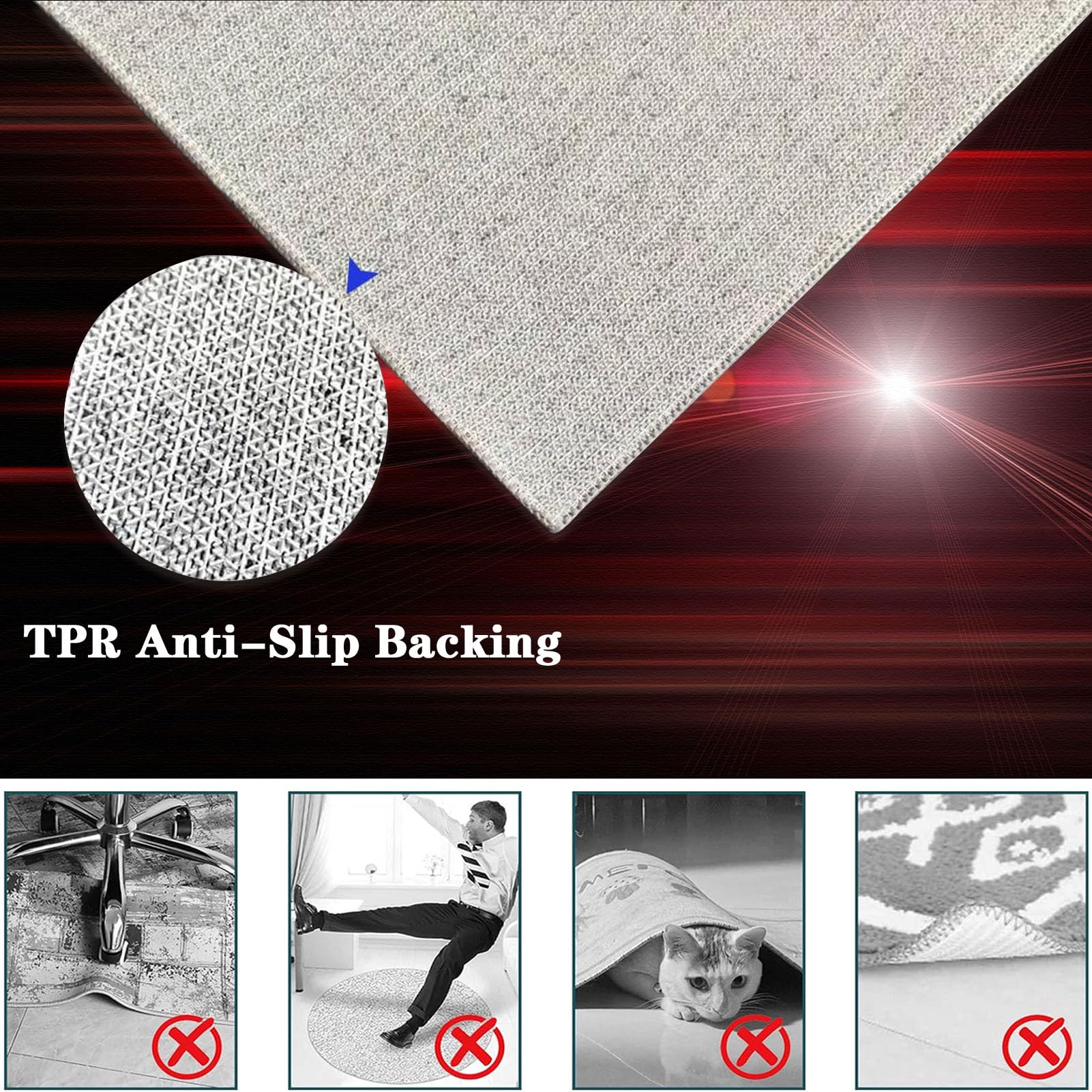 90 x 140 cm Tapis Chaise de Bureau, Tapis de Chaise Gaming Antidérapant Protège Parquet Chaise roulettes, Tapis de Sol pour Bureau Plancher de Bois, Tapis Protège-Sol pour Chaise de Bureau
