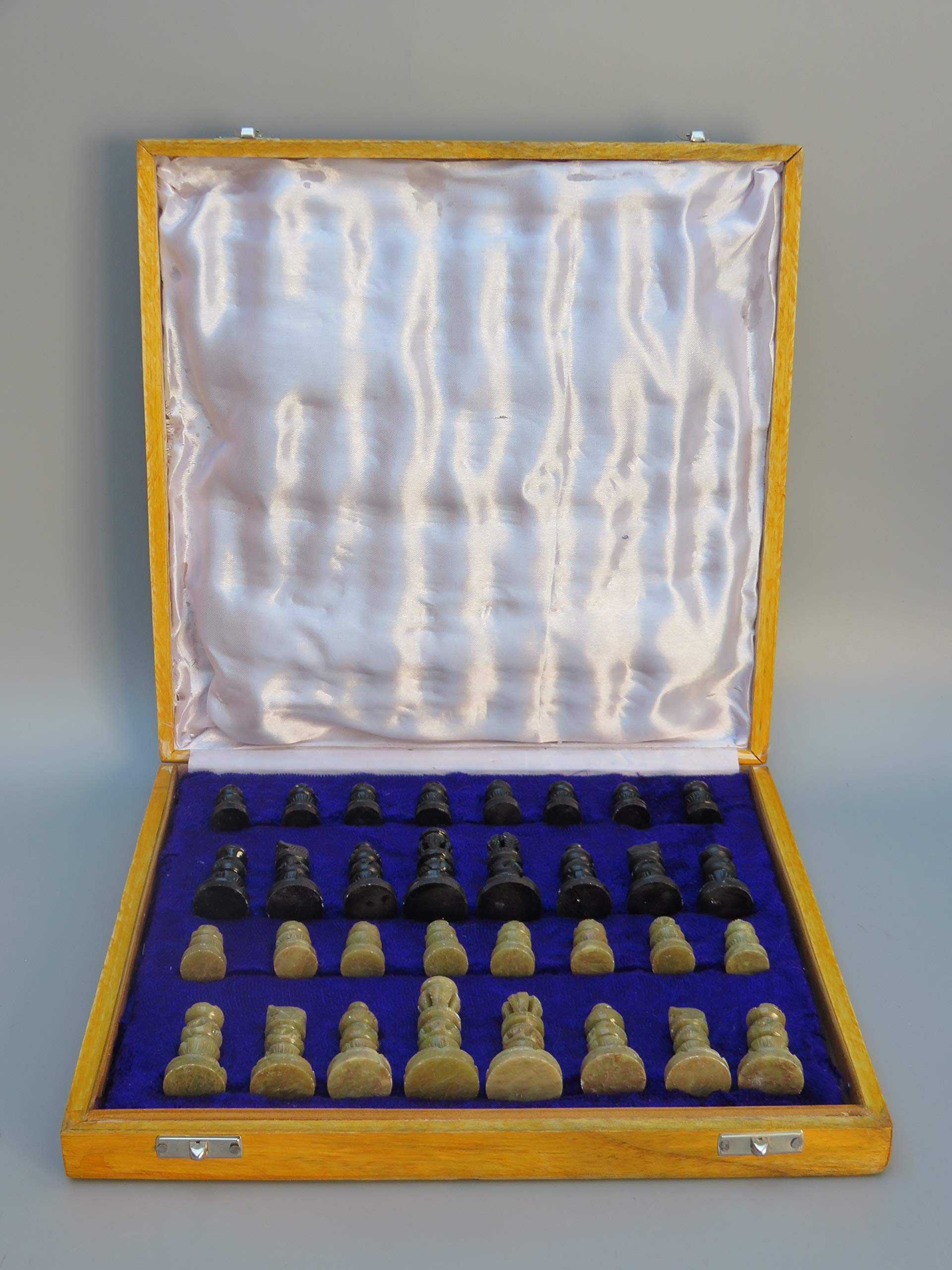 Juego de Mesa y ajedrez de Piedra de mármol para niños de 7 años en adelante I para niños y Adultos I Tabla de ajedrez I Juegos de Tabla de Estrategia I