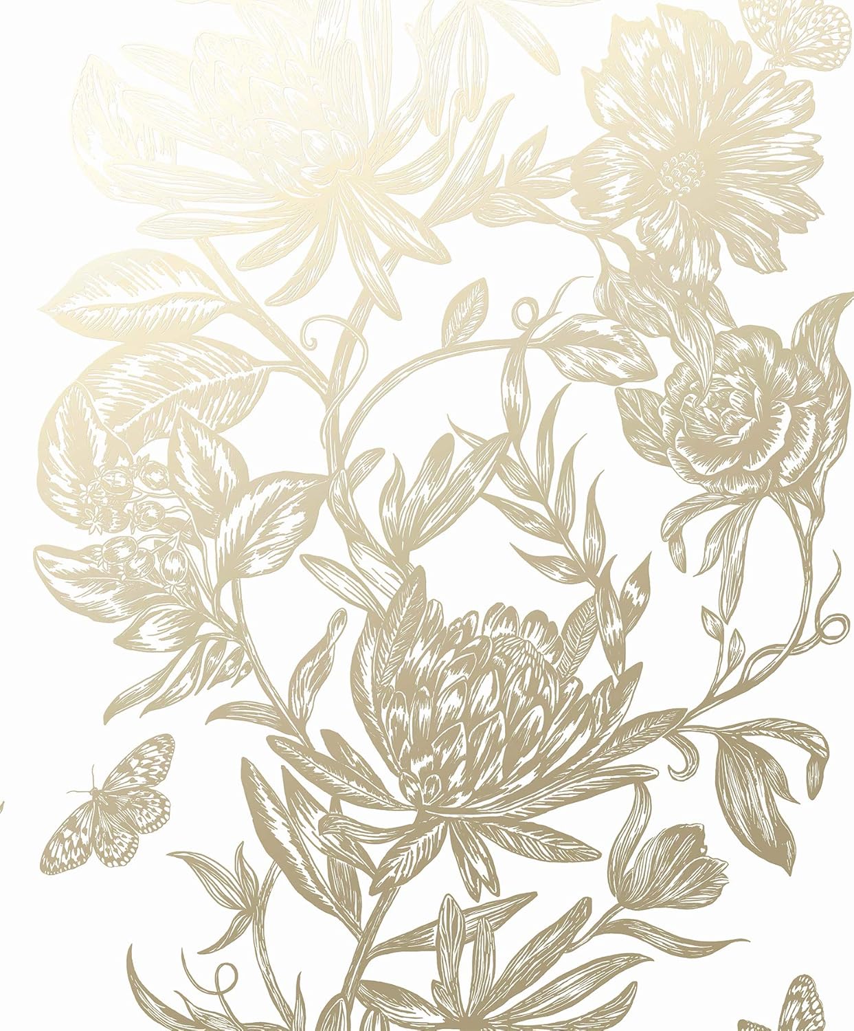 Marquis Gold Floral Wallpaper