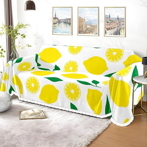 Miniatura 3 de Funda de sofá con estampado de limón, fundas de sofá resistentes a las manchas, protector universal de muebles