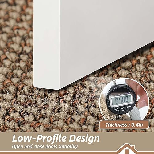 Miniatura 5 de BEQHAUSE Tapete para puerta interior de 20 x 32 pulgadas, tapete antideslizante para entrada, lavable, resistente a la suciedad, tapete de