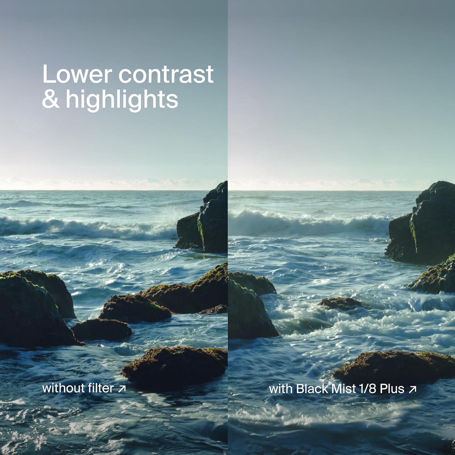 Urth 77mm Magnetic Ethereal Black Mist ⅛ Diffusion Lens Filter (Plus+) - Cinematic Effect, 20-Layer Nano-Coated Light Dispersing Particles