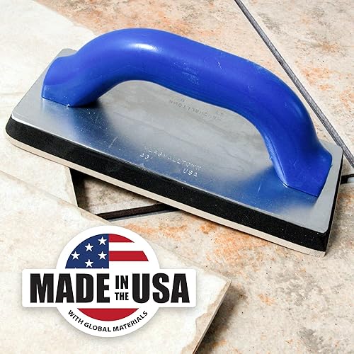 Miniatura 5 de MARSHALLTOWN Flotador de lechada para azulejos, 9 x 4 pulgadas, mango de plástico, goma de goma pura, fabricado en los EE. UU., 43