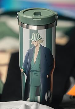 Bleach Kisuke Urahara Anime Tumbler with Lid, 30 Oz, Stainless Steel