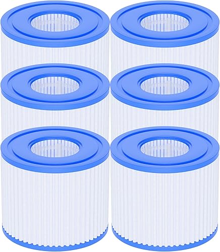 AQUALTRA Filtros para bañera de hidromasaje, filtros de spa tipo VI, cartucho de filtros inflables para bañera de hidromasaje compatible con