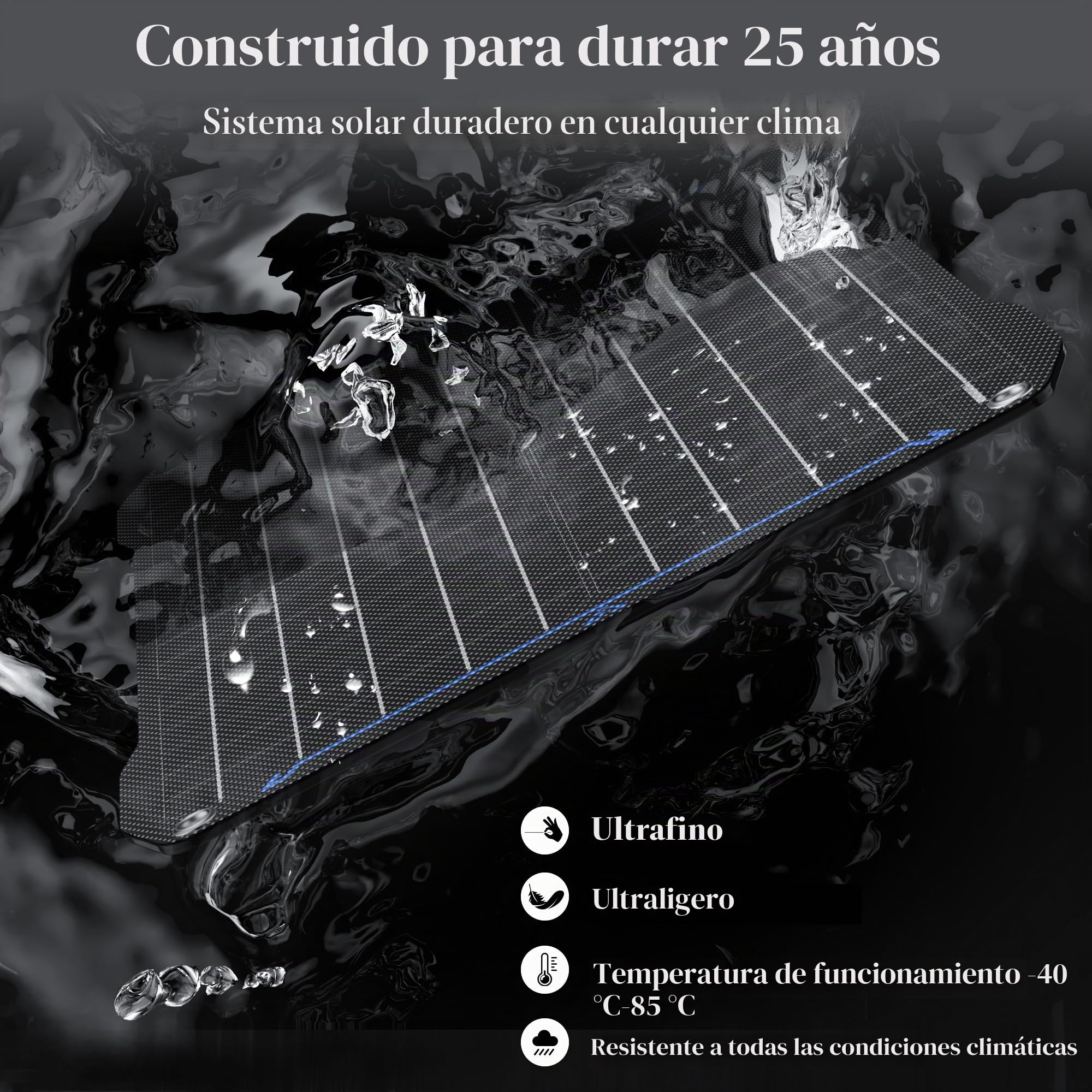 Voltset Cargador de batería portátil de 30 W con panel solar de 12 V para coche, barco, autocaravana y motocicleta