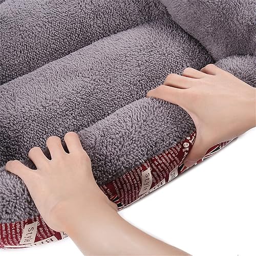 Miniatura 5 de Camas para perros pequeños, medianos y grandes, cama rectangular para mascotas, lavable, color morado, talla S