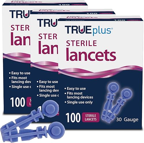 3 lancetas TRUEplus® de 100 unidades de 1.06 oz + libro de registro TRUEplus® TRUEplus®