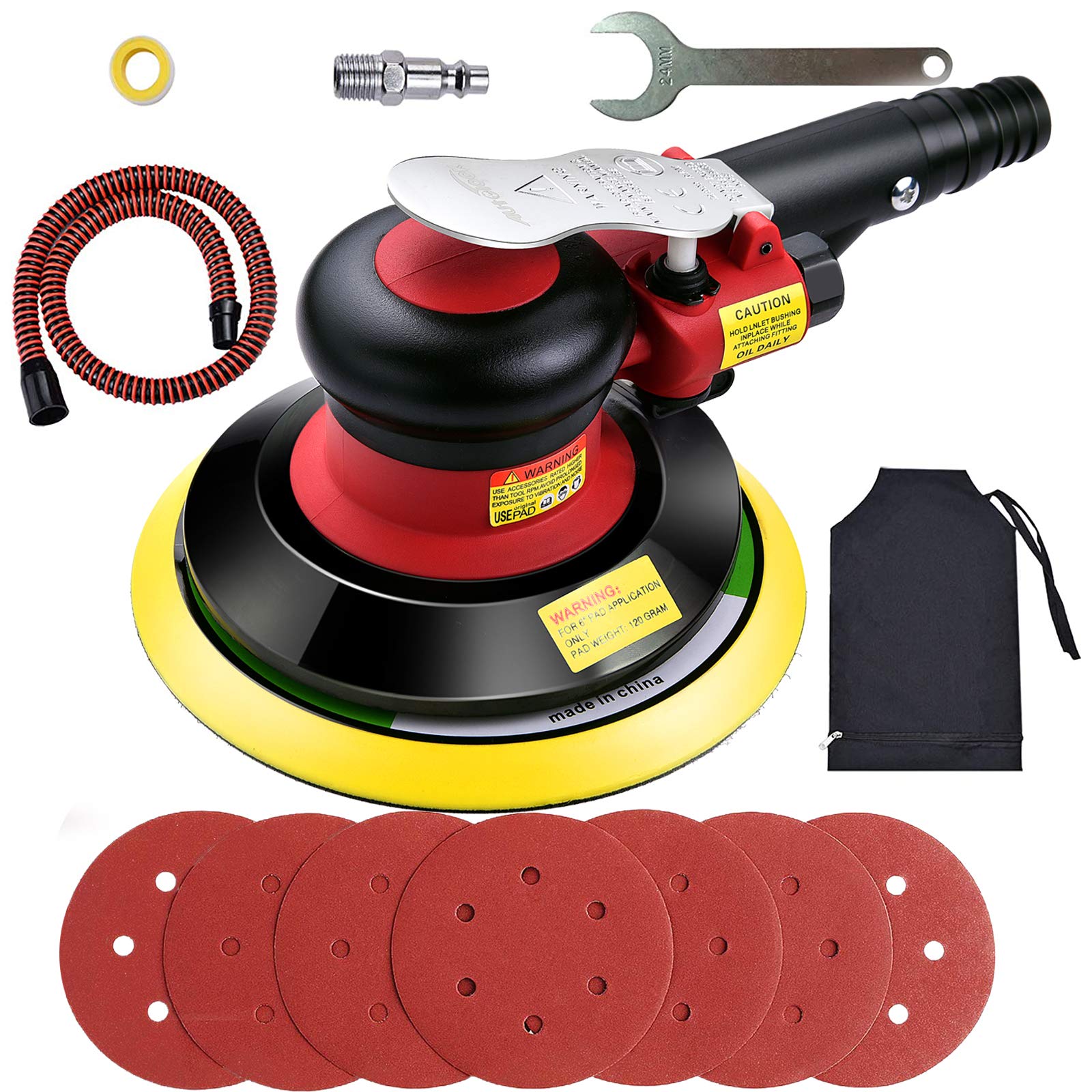 Buy Autolock 5Inch 12000RPM Air DA Dual Action Sander, Random Orbital Pneumatic Palm Sander