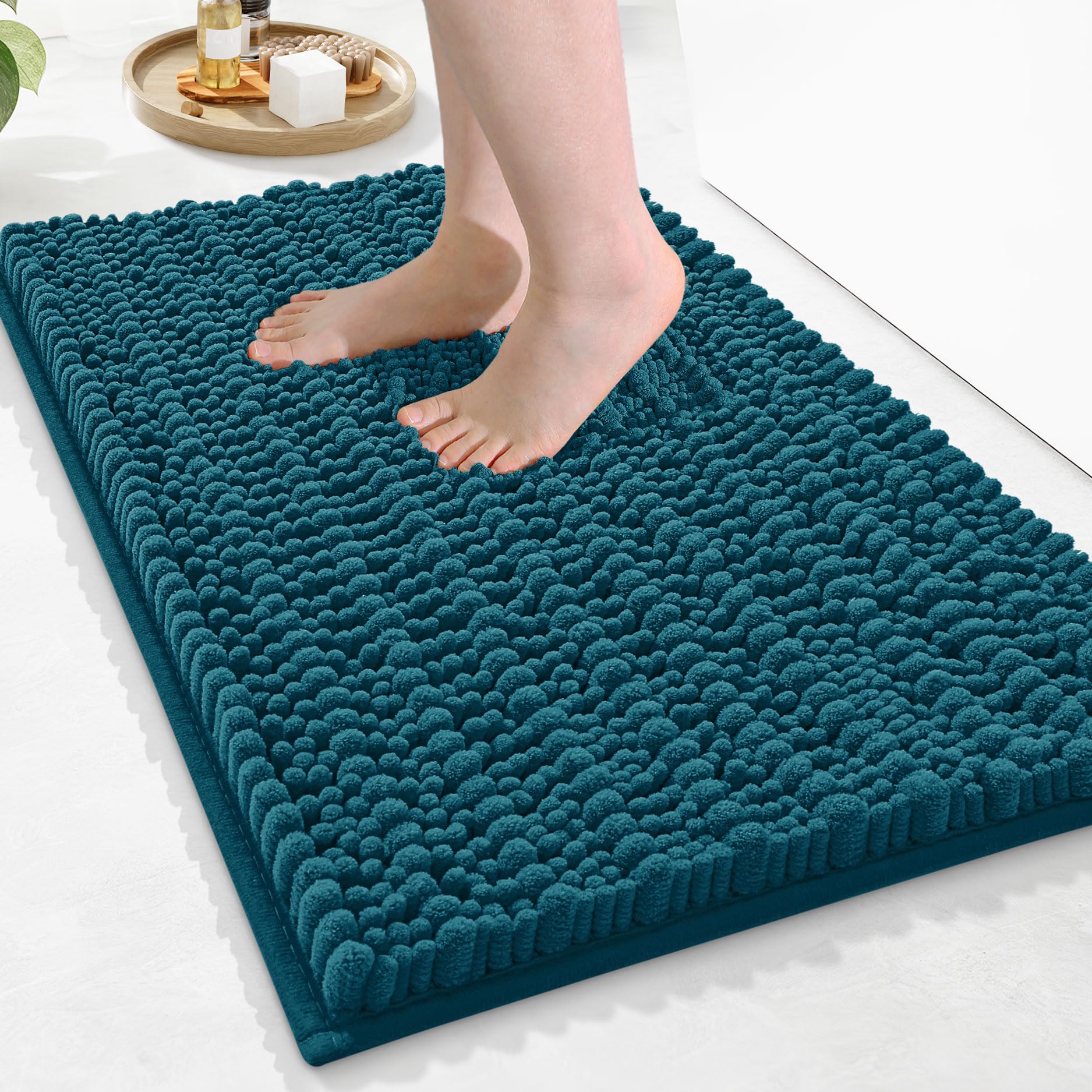 Arotive Luxury Chenille Bathroom Rug Mat, Extra Soft Thick Absorbent Shaggy Bath Rugs, Non-Slip Machine Wash Dry, Plush Bath Mats for Bathroom, Shower