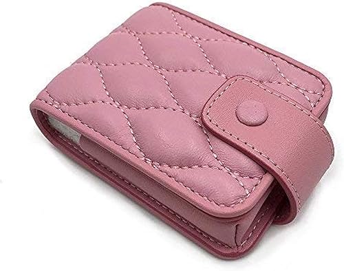 Miniatura 3 de Funda para lápiz labial con espejo bonita bolsa de maquillaje portátil bolsa de cosméticos de piel auténtica que ocupa hasta 3 lápices de labios y