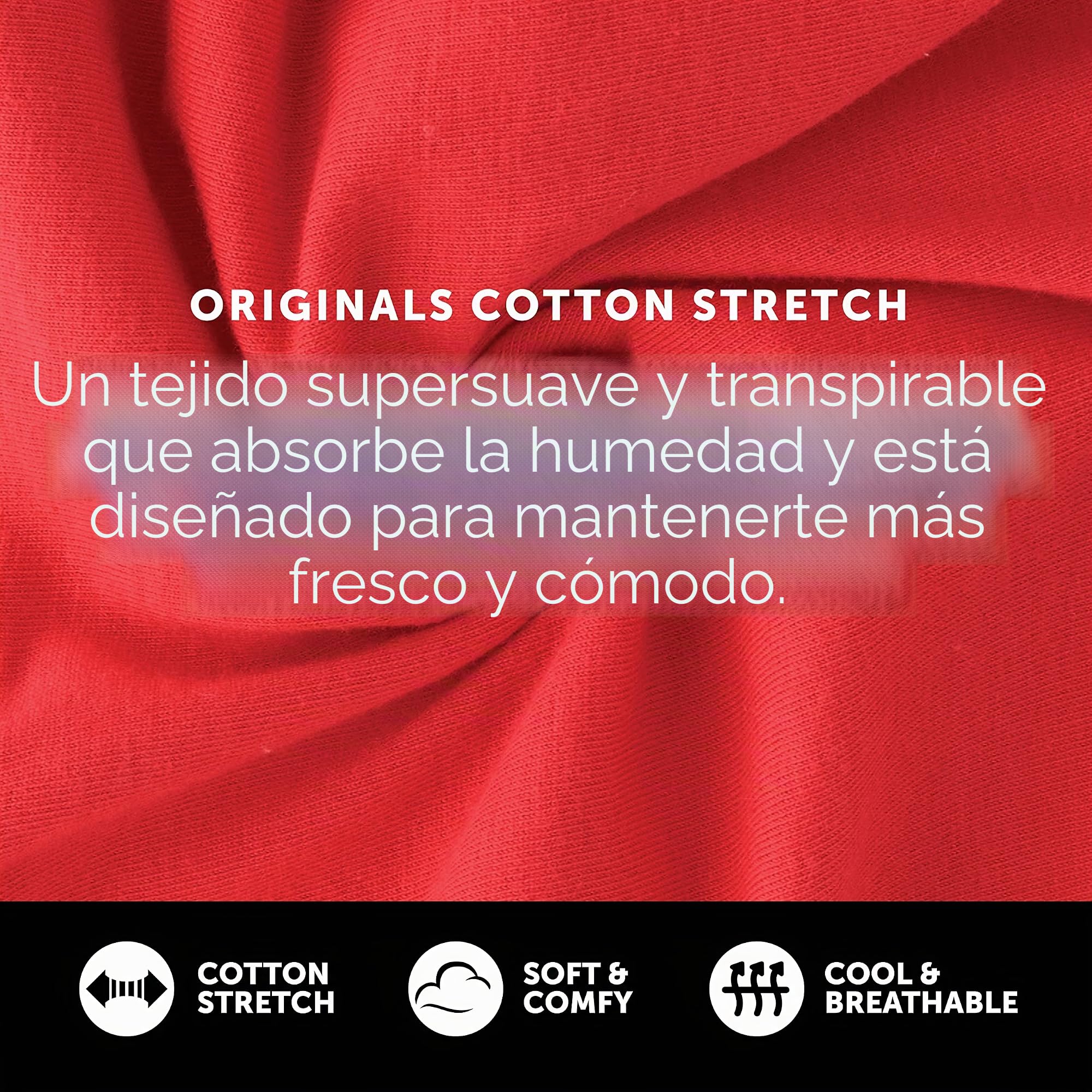 Hanes Originals - Paquete de Calzoncillos de Algodón Elástico Que Absorbe La Humedad para Hombre, Paquete de 3 Ropa Interior Hombre (Pack de 3)