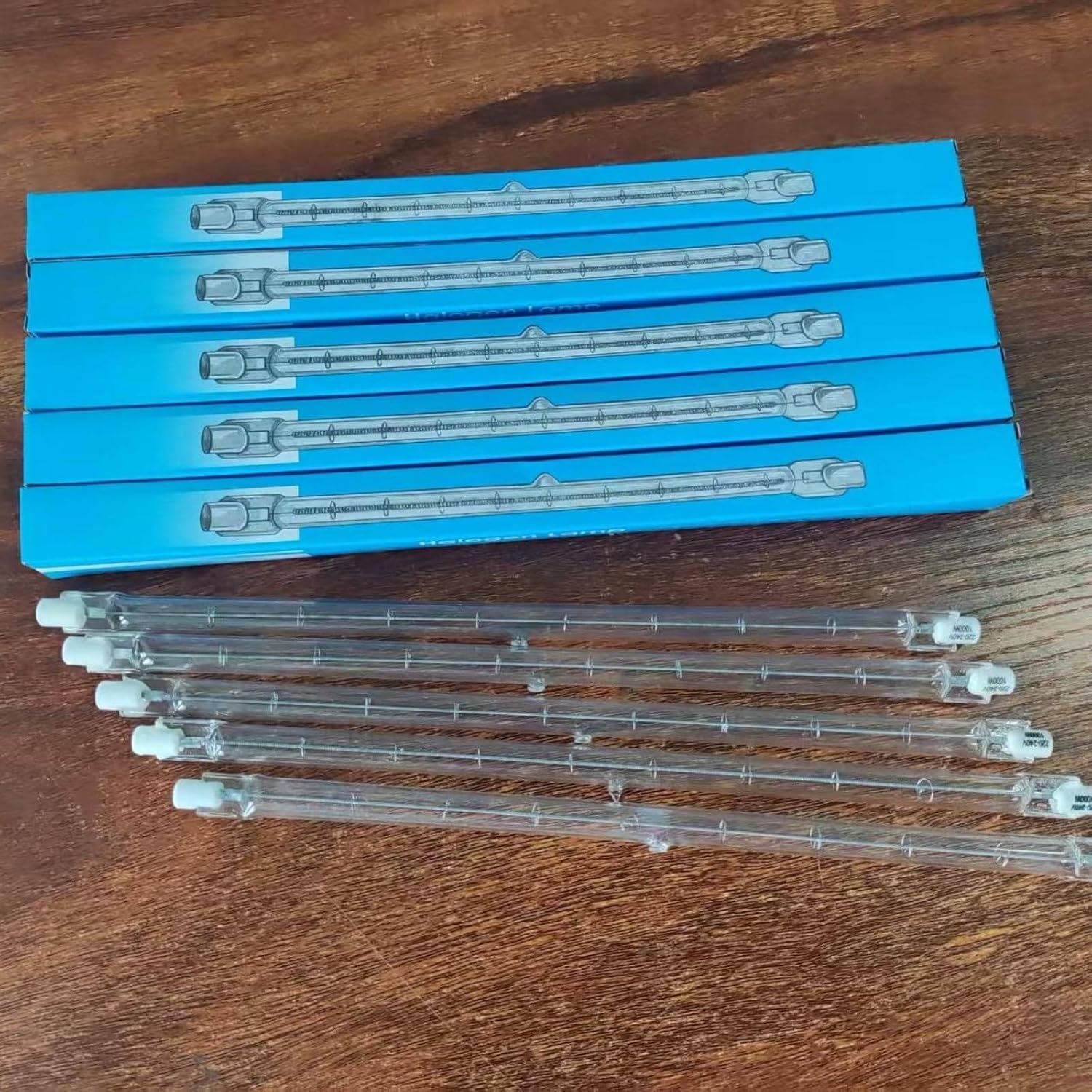 R7S Halogen Bulbs - Double-Ended Quartz, 1000W, 2700K Warm White, Dimmable, for Work, Safety, Landscape Lighting (5-Pack) 10PCS