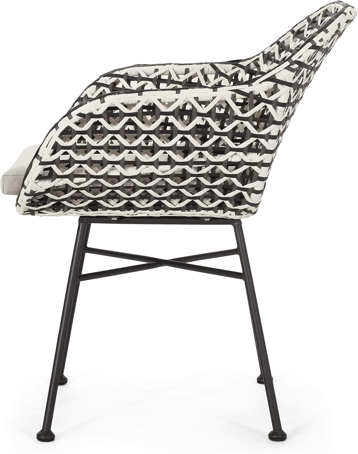 Christopher Knight Home Dining Chair, Beige + Black + White + Matte Black