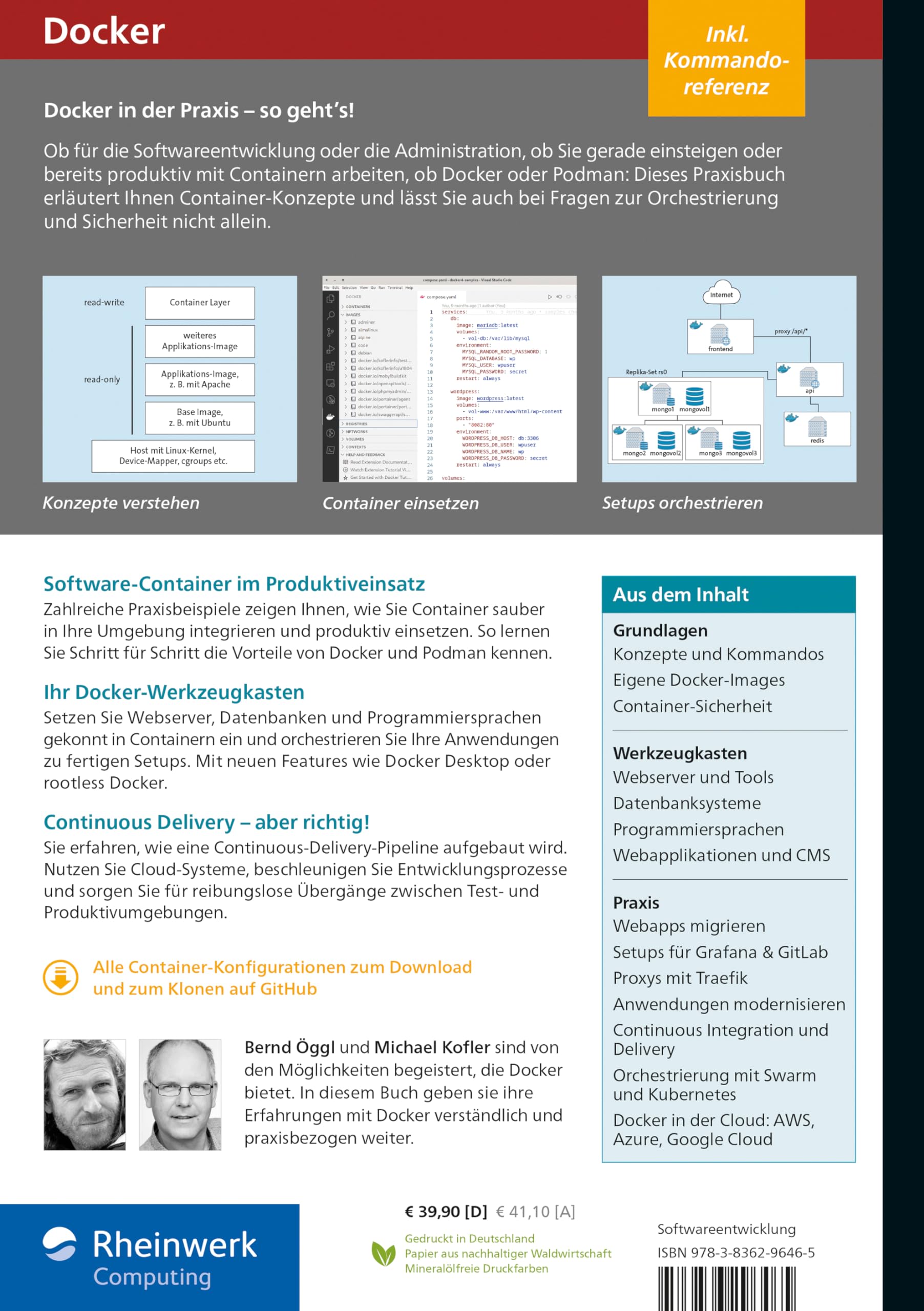 Docker: Das Praxisbuch für Entwickler und DevOps-Teams. Grundlagen, Einstieg, Konzepte. Für Windows, macOS und Linux