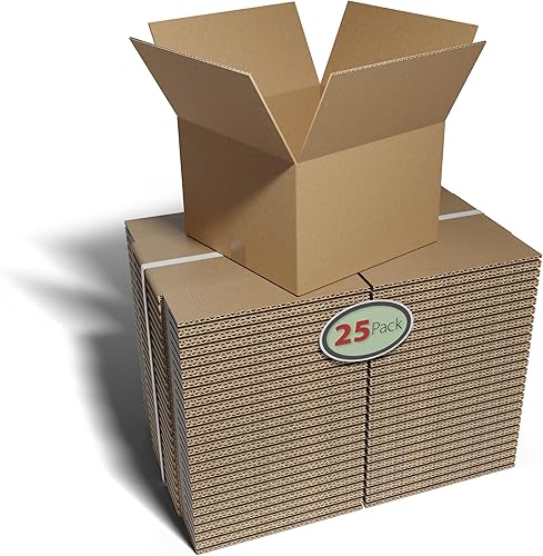 Kenco Cajas de envío, cajas de cartón corrugado para correo, embalaje, mudanza, almacenamiento, fabricadas en los Estados Unidos (paquete de 25, 6 x