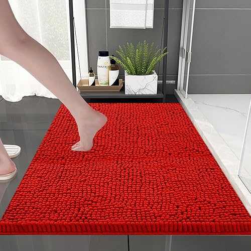 Miniatura 10 de BOANKODU Alfombras de baño de 20 x 31 pulgadas, ultra suaves y absorbentes, de secado rápido, lavables a máquina, alfombra de baño de felpilla