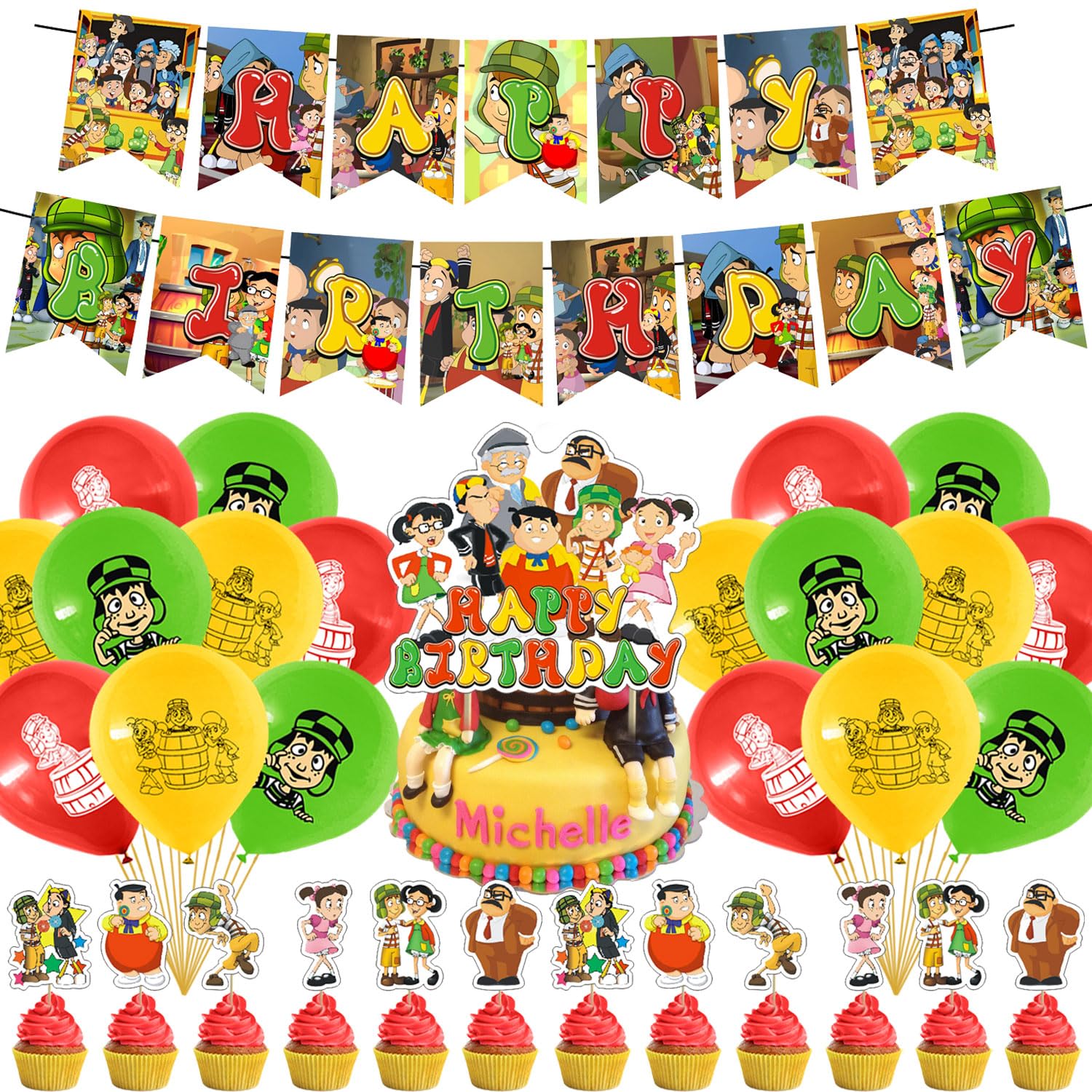 Buy El Chavo Party Supplies, El Chavo Mexican TV Sitcom Theme Birthday 