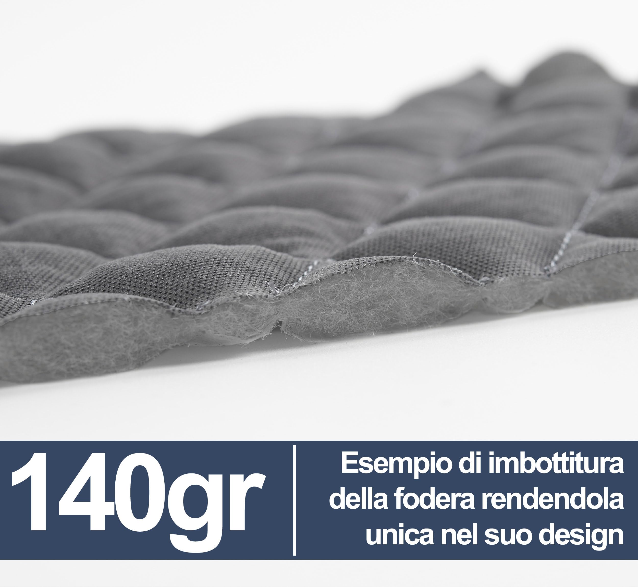 Lupex Shop Trap_Gs Coprisedili Auto Universale Trapuntato Grigio Scuro, Set Copri-Sedile fodere per Anteriori e Posteriori, Accessori Interni Auto