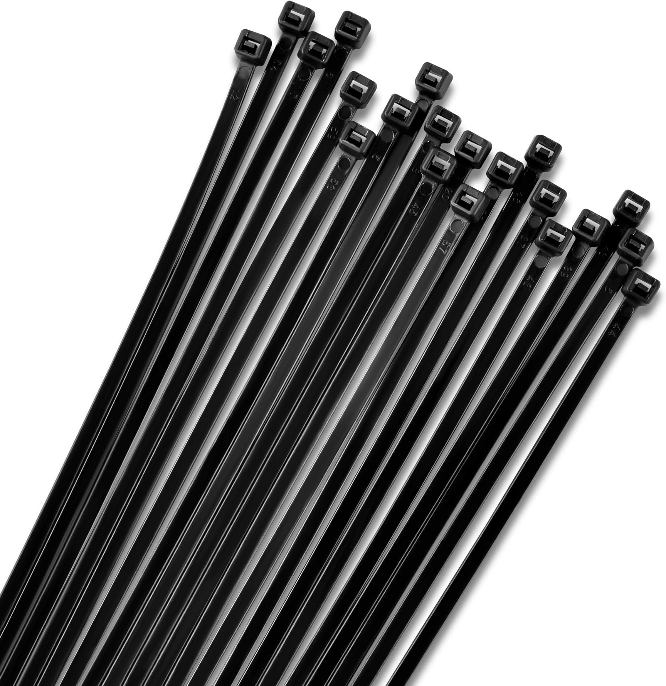 Bolt Dropper 11" Black Cable Ties, 1000 Pack, 50 lbs Tensile Strength - Heavy...