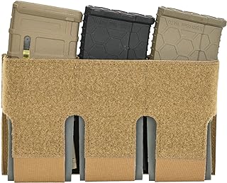 Triple 5.56 Magazine Pouch Kangroo Magazine Pouch Insert Hook& Loop Front Flap Insert M4 Magazine Holder Top Open MAG Pocket Ammo Bag with 3 Pieces Inserts… - SABADO