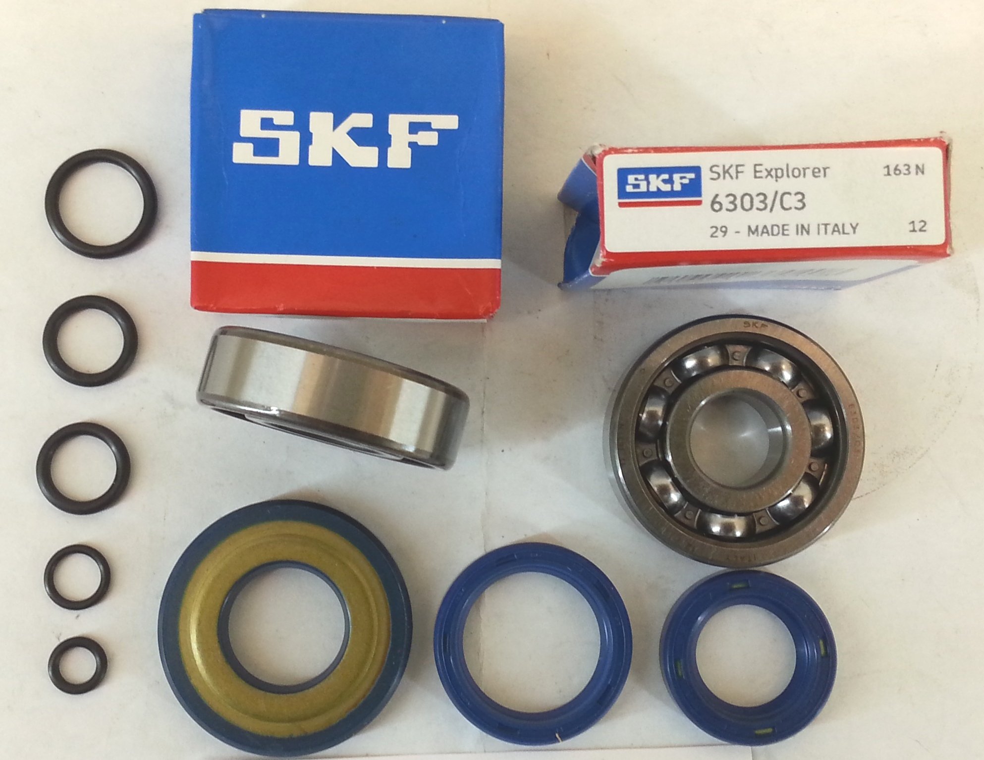 Piaggio APE 50 cuscinetti paraoli OR kit albero motore banco