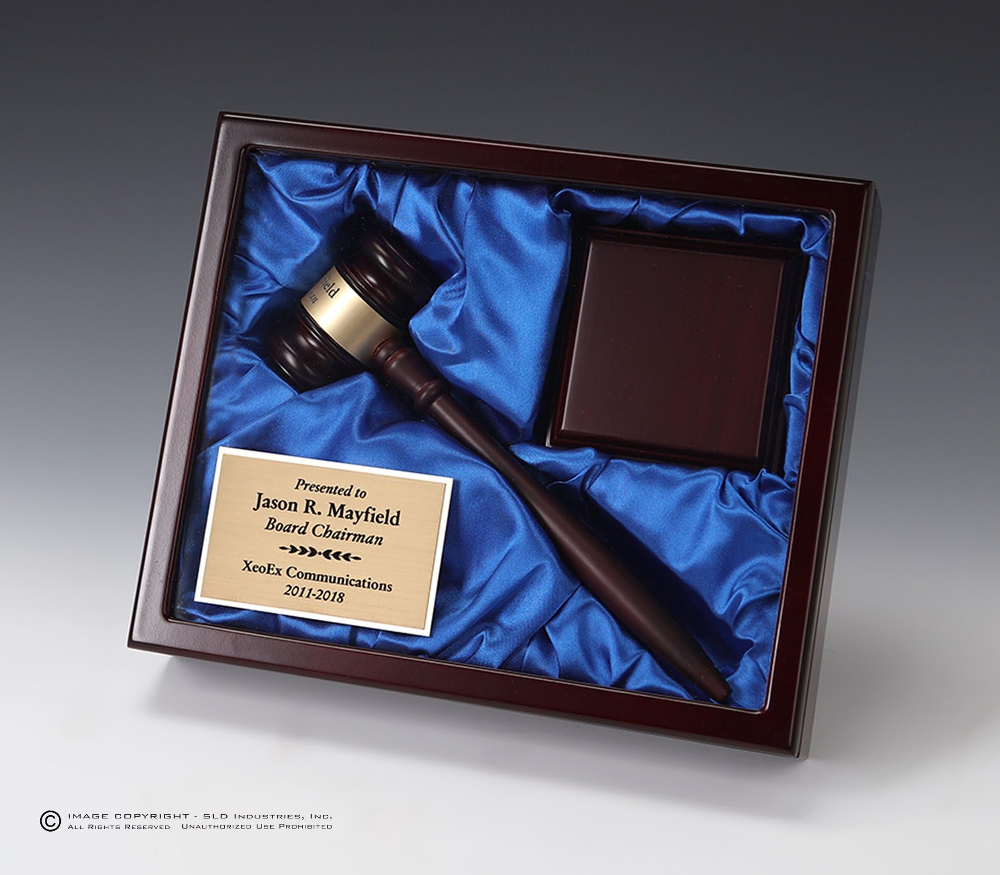 Personalized Engraved Gavel Set Rosewood Finish Gift Box, 10" Gavel and 4" Square Sounding Block, Lawyer Gift, Judge Gift, Mayor Gift