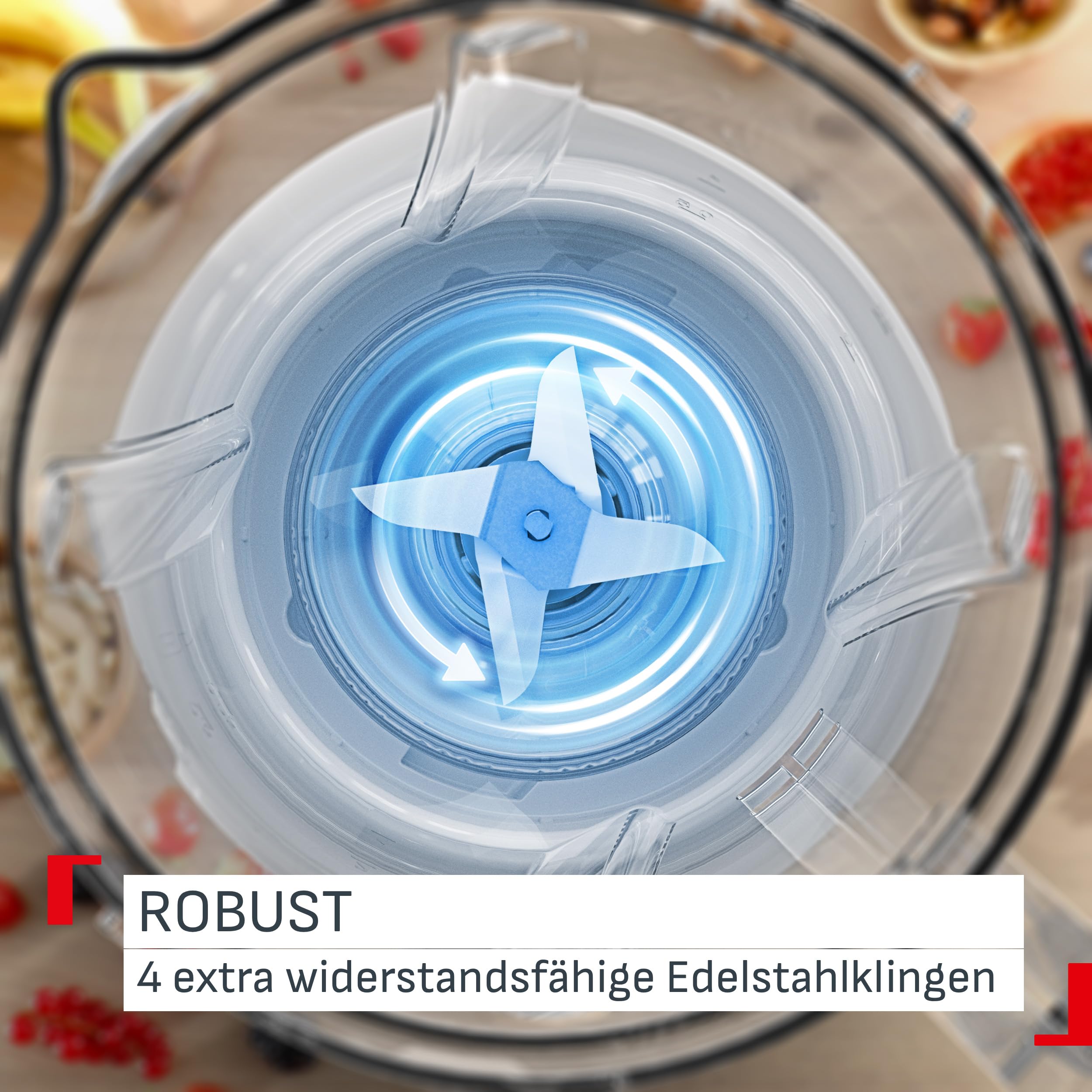 Tefal Blendforce Essential Standmixer, 450 Watt, 2 Geschwindigkeitseinstellungen + Pulsmodus, Ice-Crush Funktion, 1,85 Liter Kapazität, Luftkühlsystem, inkl. Zerkleinerer, Schwarz, BL4118F0