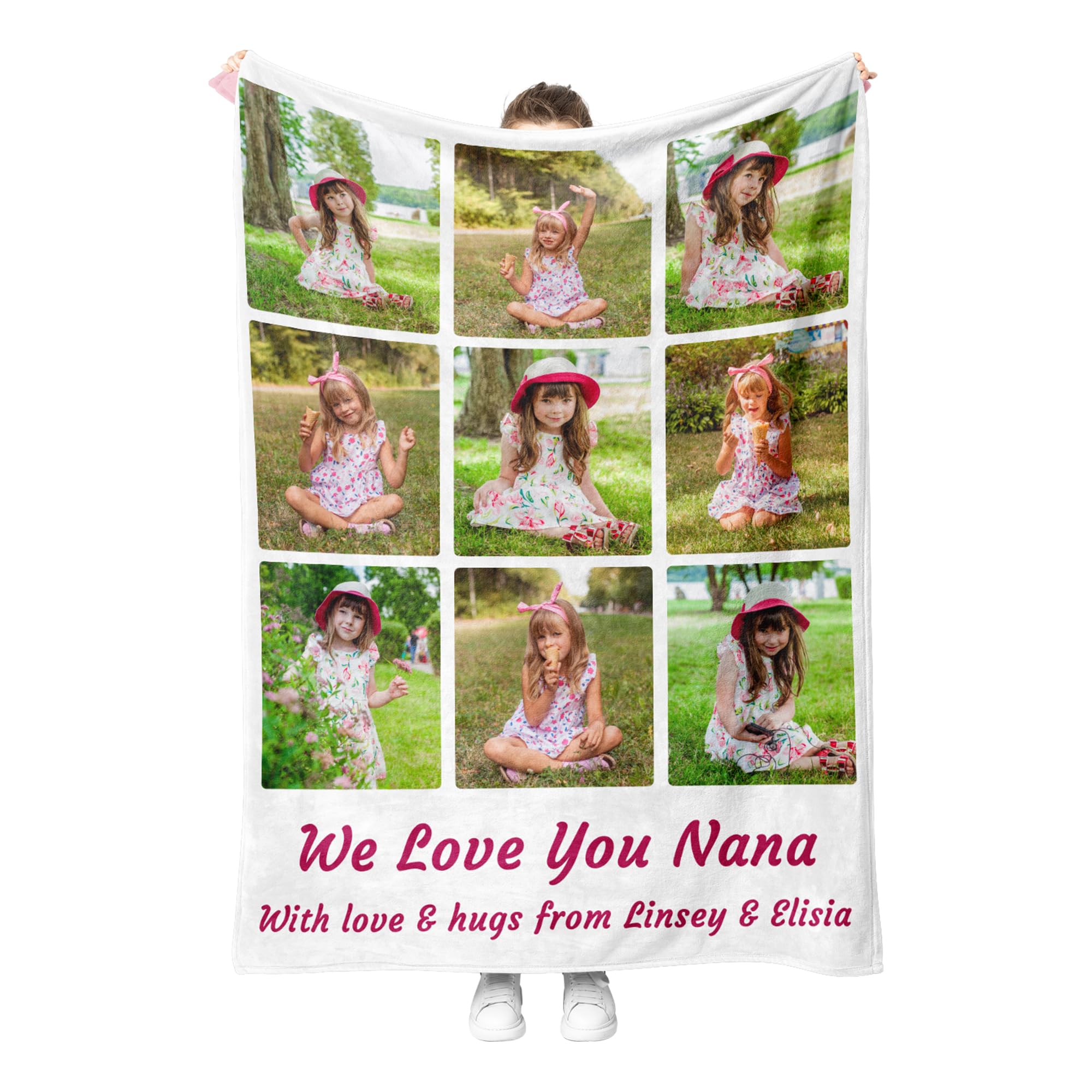 Personalised Photo Blanket Customised Blanket with Pictures Custom Blanket for
