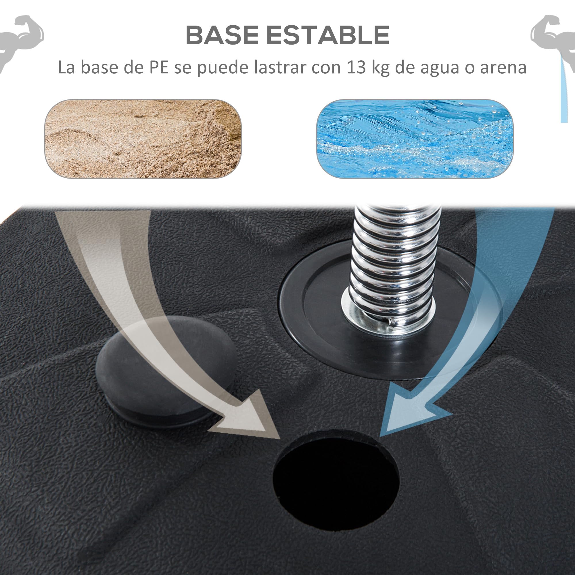 HOMCOM Saco de Boxeo de Pie Punching Ball Altura Ajustable 126-144 cm Base Rellenable Guantes Boxeo Adultos