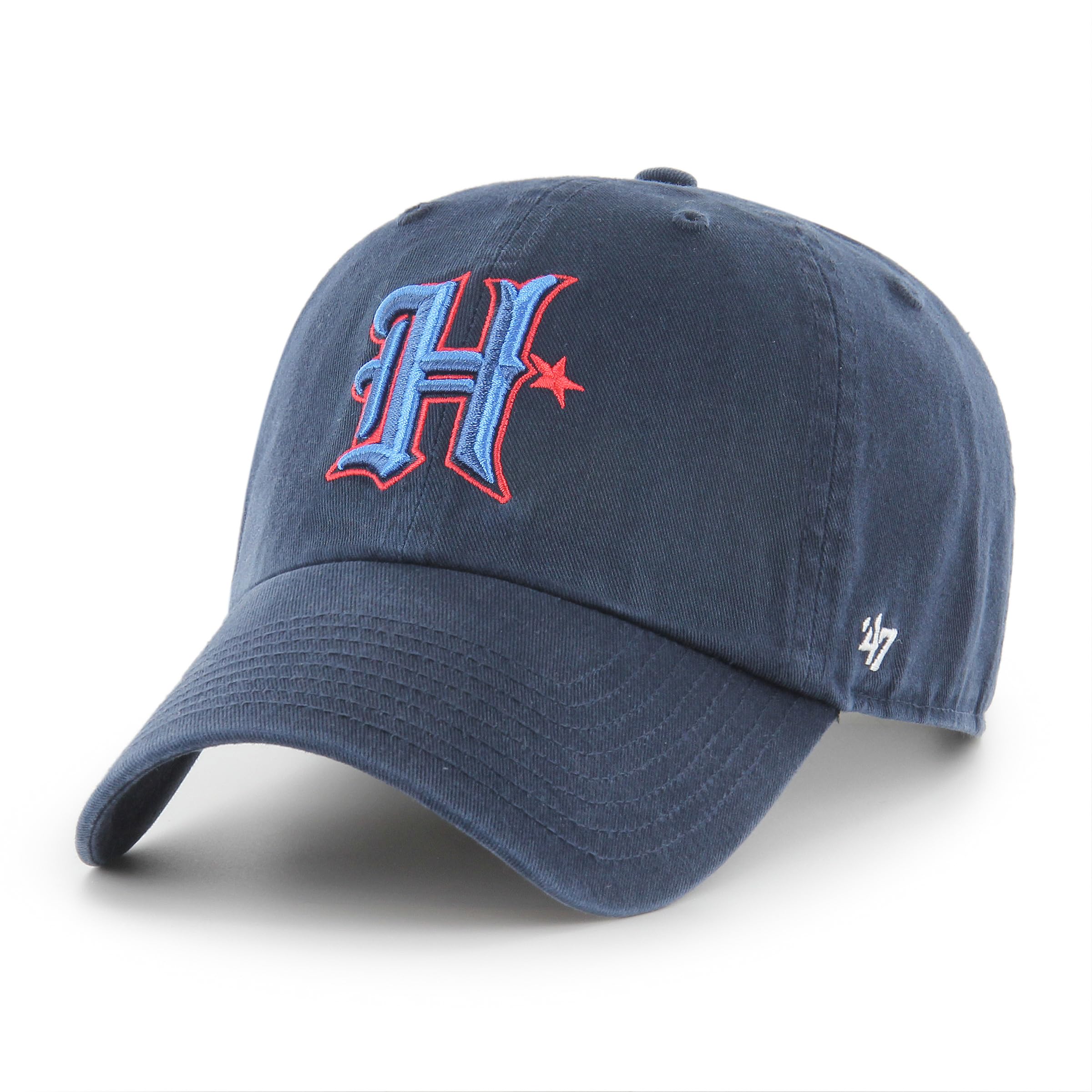 47 Houston Texans NFL Clean Up Unisex Baseball Cap, Adjustable, Team Badge, Navy Blue