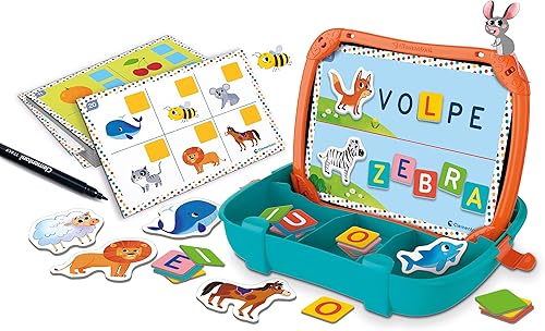 Miniatura 2 de Clementoni - 16714 - Sapientino - Estuche magnético Alfabeto y Animales - Juego educativo para aprender letras y nombres de animales, tablero