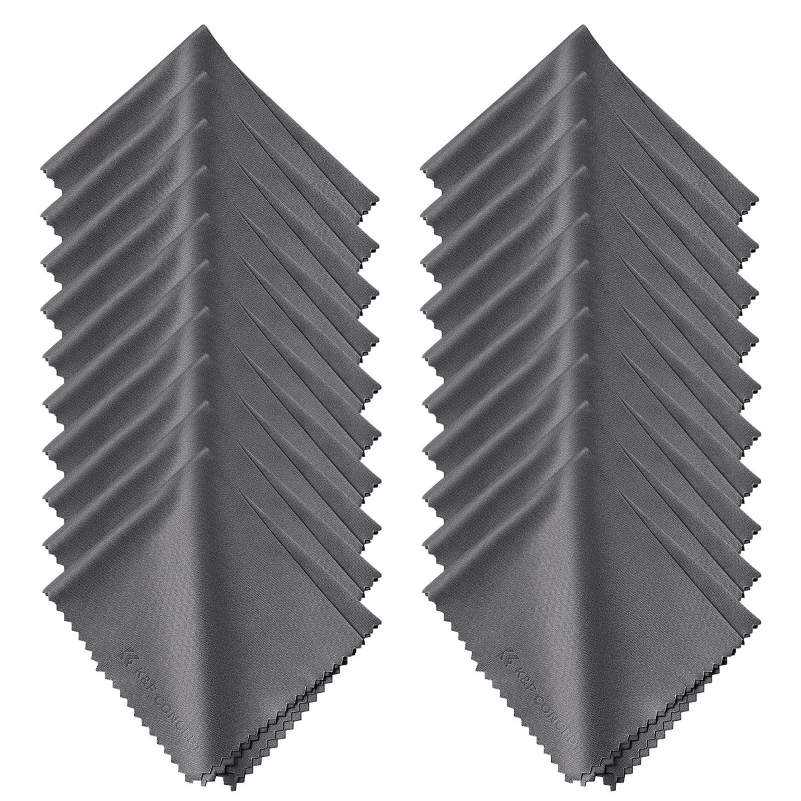 Lot de 20 lingettes nettoyantes en Microfibre lavables for lentilles, for téléviseurs, Ordinateurs Portables, appareils Photo, écrans et Lunettes(20 PCS Cloths)