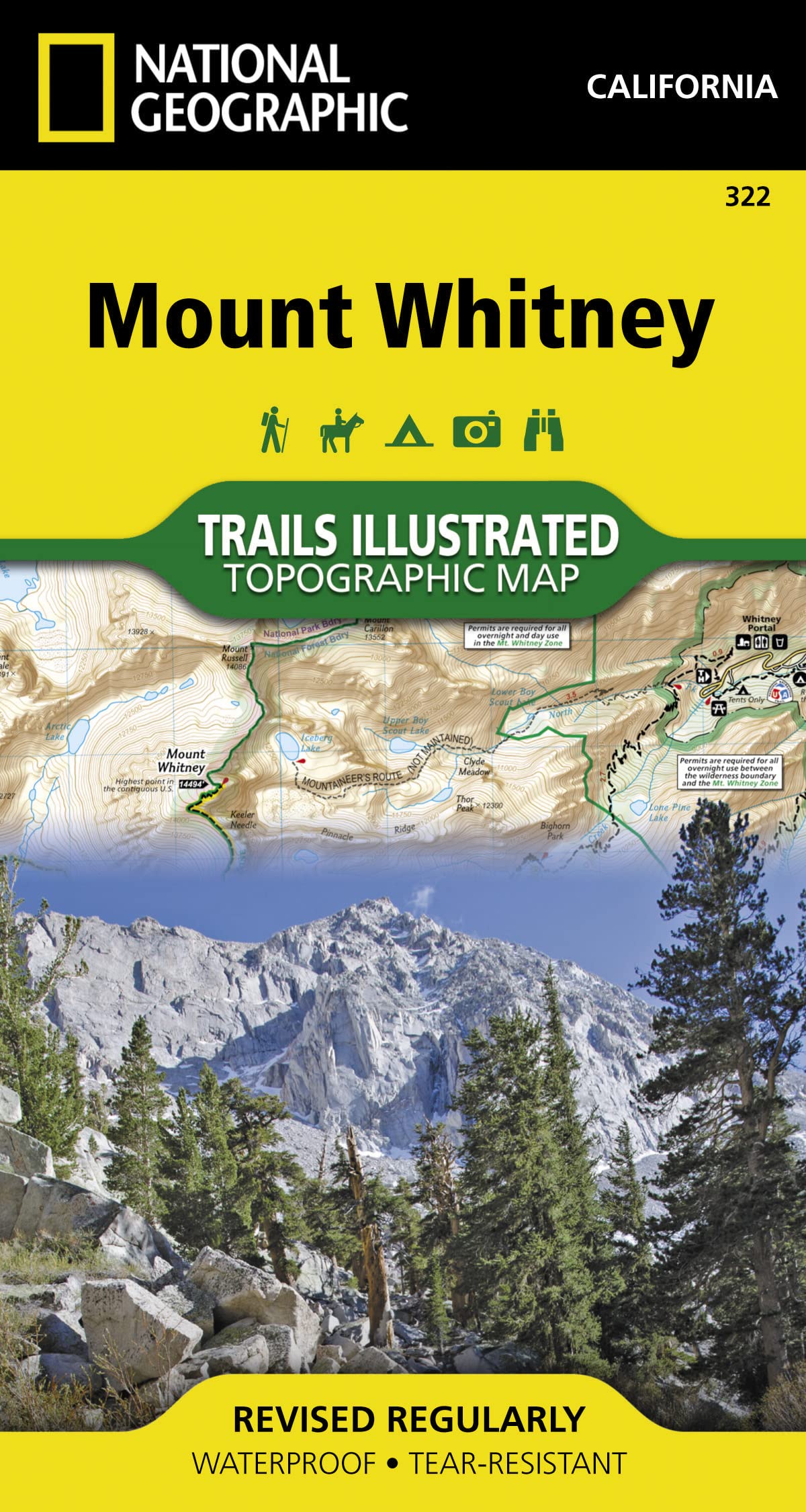 Mount Whitney Map (National Geographic Trails Illustrated Map, 322)