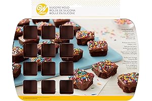 Wilton Silicone Chocolate Molds for Bite-Size Brownie Squares