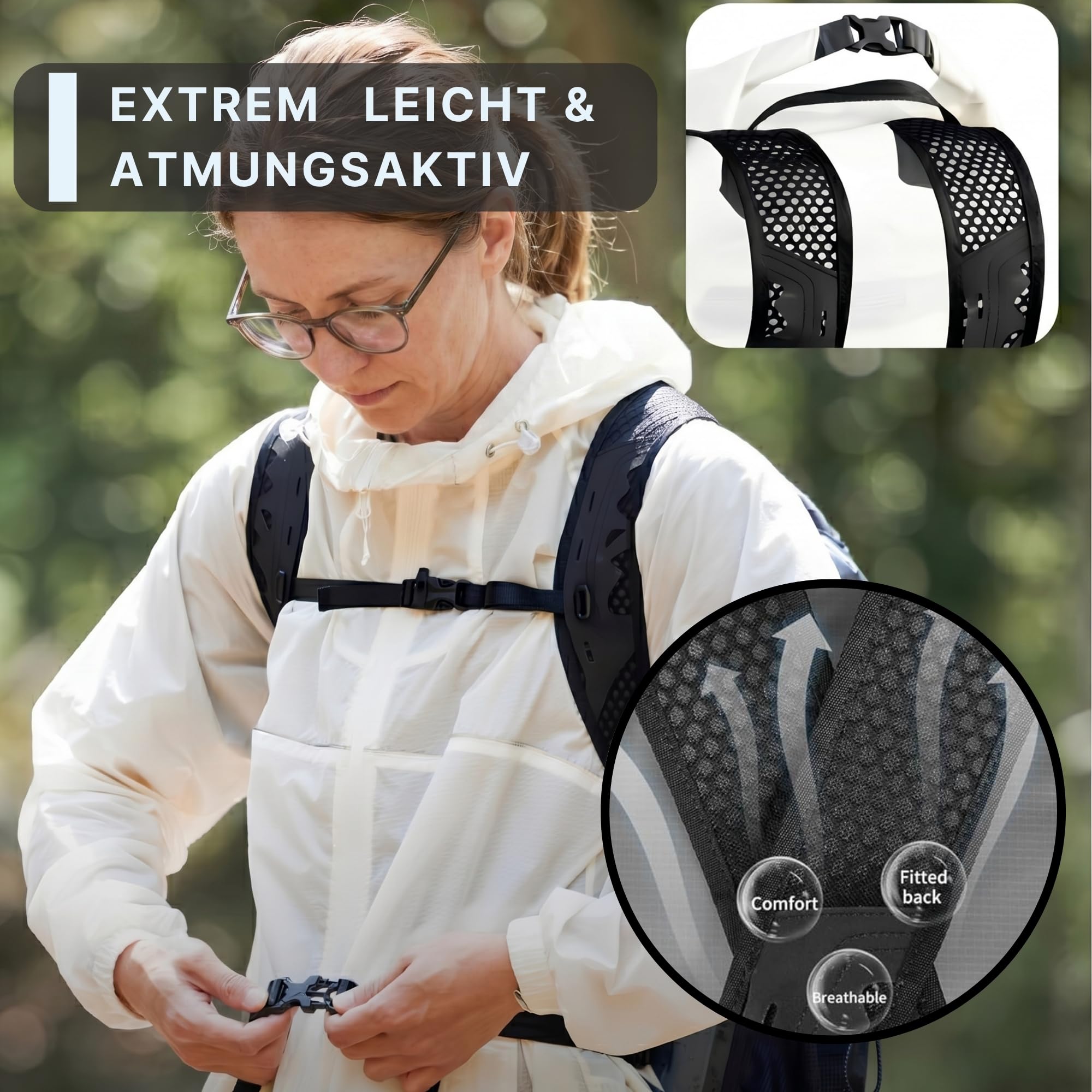 AlpPack 20L Ultraleichter Rucksack – Wasserdichter Rolltop Drybag für Wandern, Trekking, Reisen, Stadt & Outdoor, Innovatives High-Tech-Material