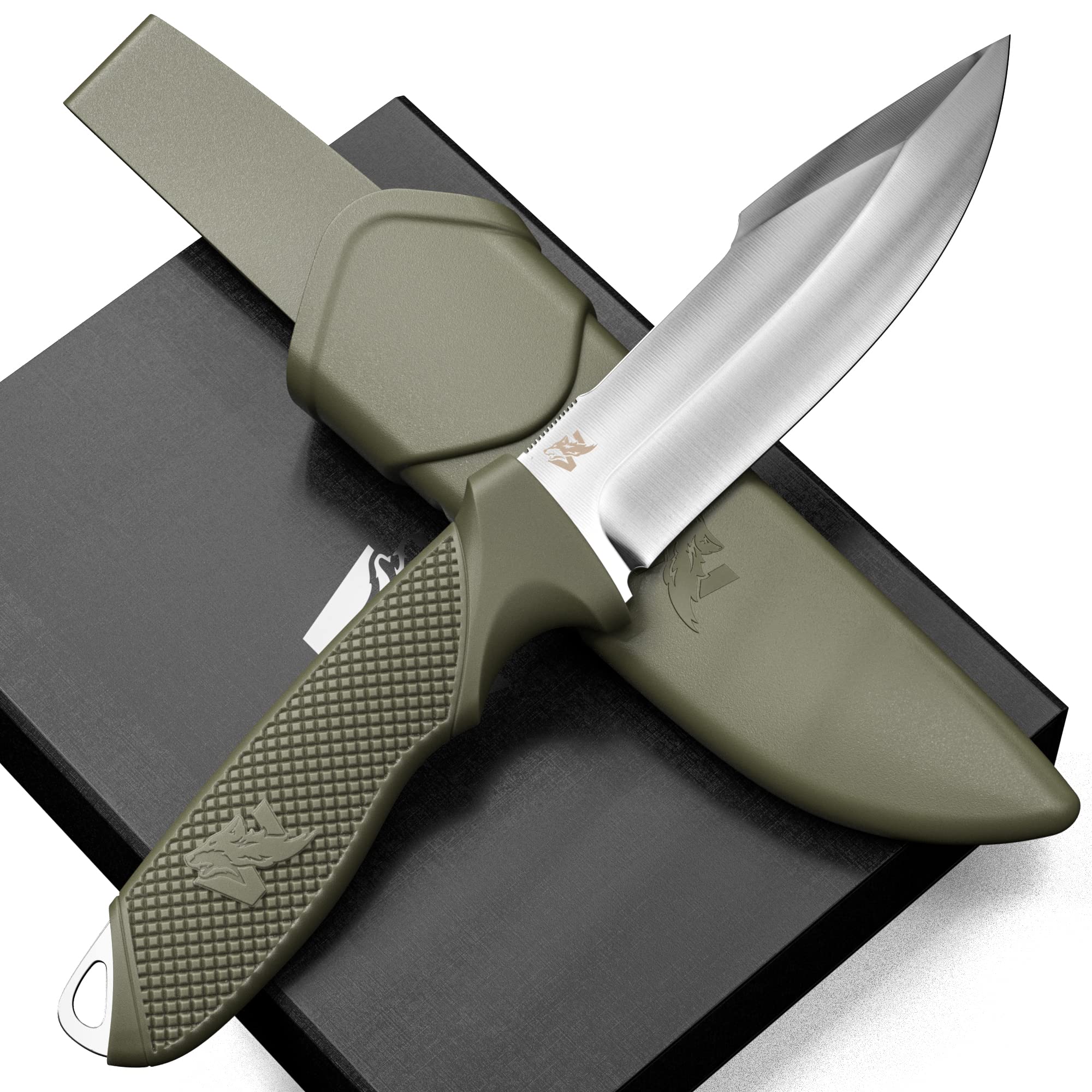 BPS KNIVES Summer – Erstes Bushcraft-Messer Für Kinder, Mit Abgerundeter Spitze & Lederscheide