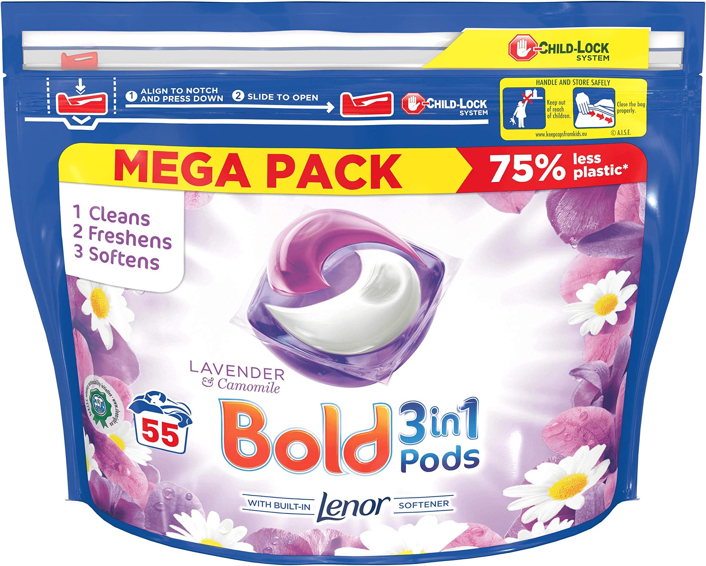 Bold Lavender & Camomile Pods Washing Capsules 140 Washes 140 Per Pack